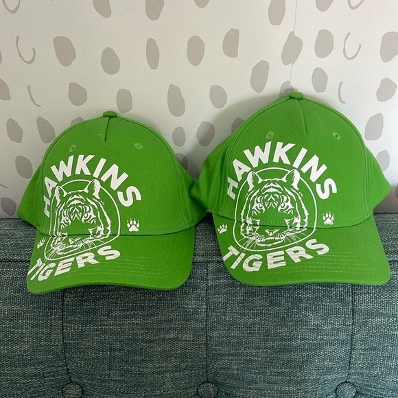 Stranger Things Hawkins Tigers Green Two Hats - Picture 1 of 6